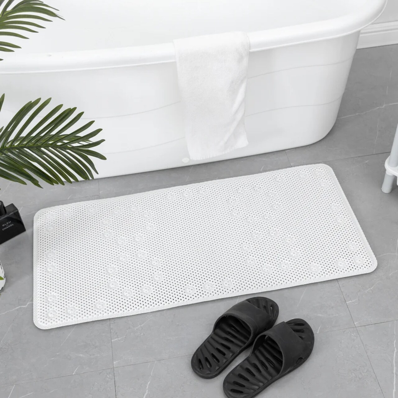 36 in. x 17 in. Non Skid Double Foam Bath Mat With 58 Suction Cups - 3 Colors